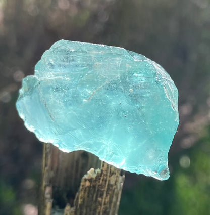 Rare Cristal bleu vert ETHERIUM ~ 21 g  | minéral Afrique ANDARA | A241