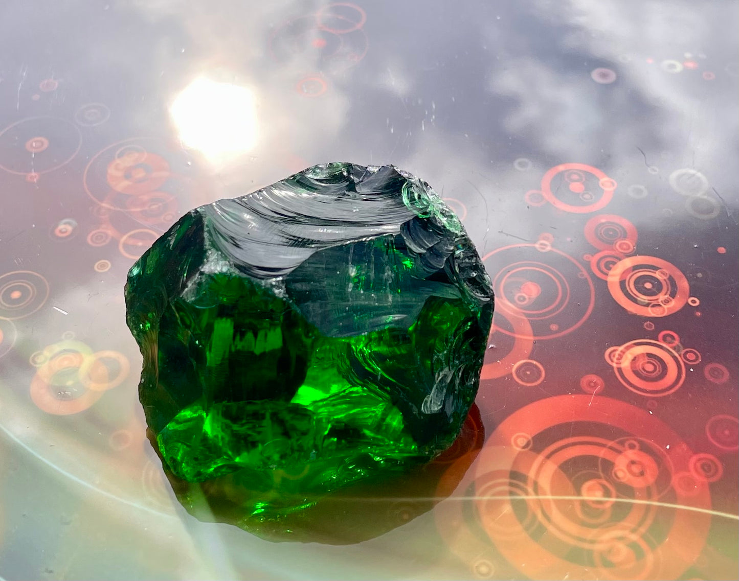 ANDARA vert émeraude 63 g / cristal 5D / 777 •