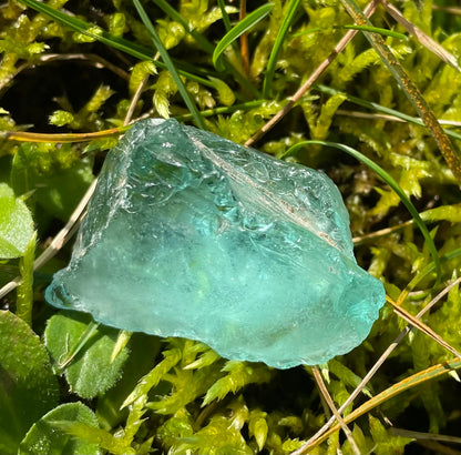 Rare Cristal bleu vert ETHERIUM ~ 21 g  | minéral Afrique ANDARA | A241