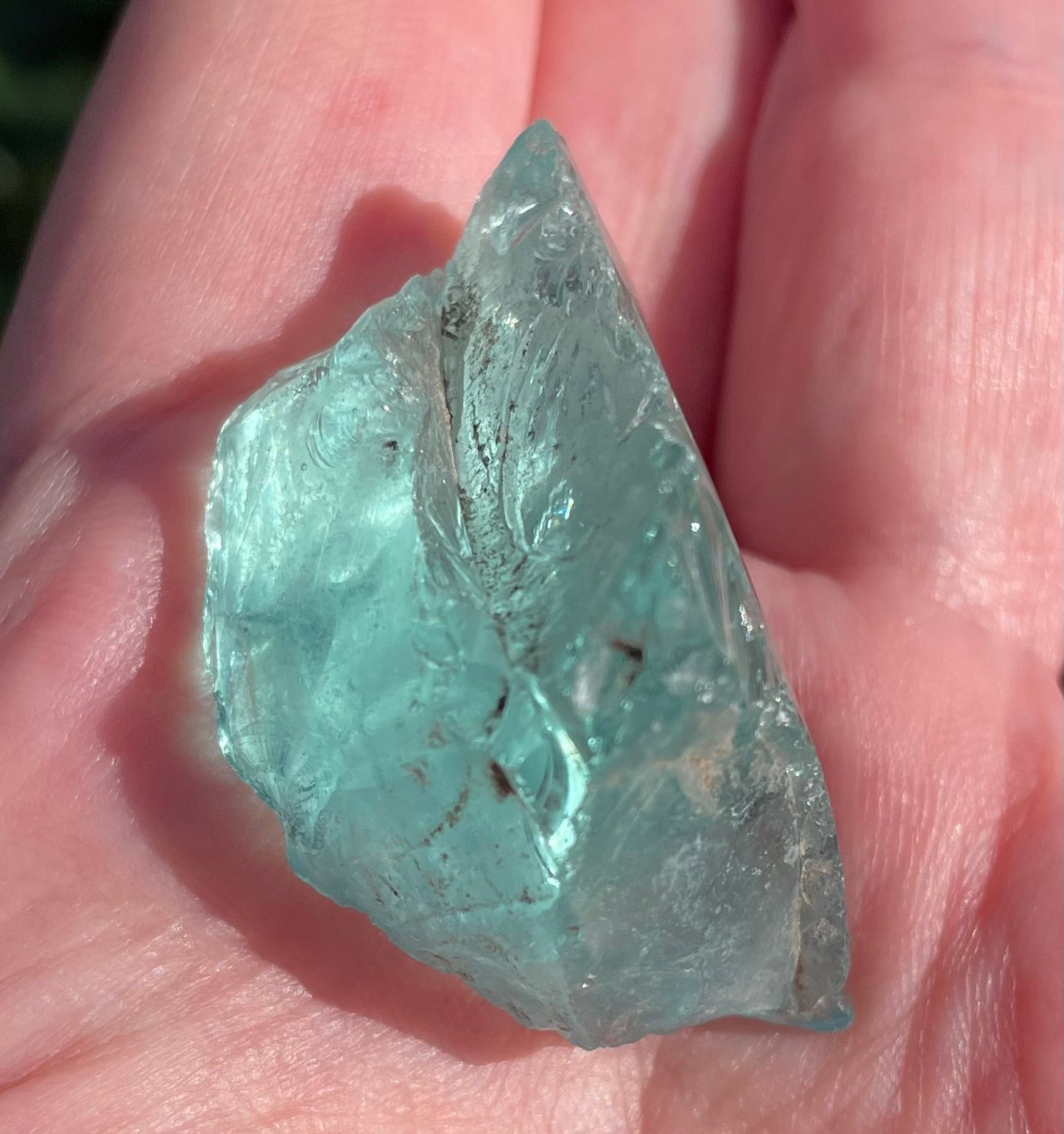 Rare Cristal bleu vert ETHERIUM ~ 21 g  | minéral Afrique ANDARA | A241