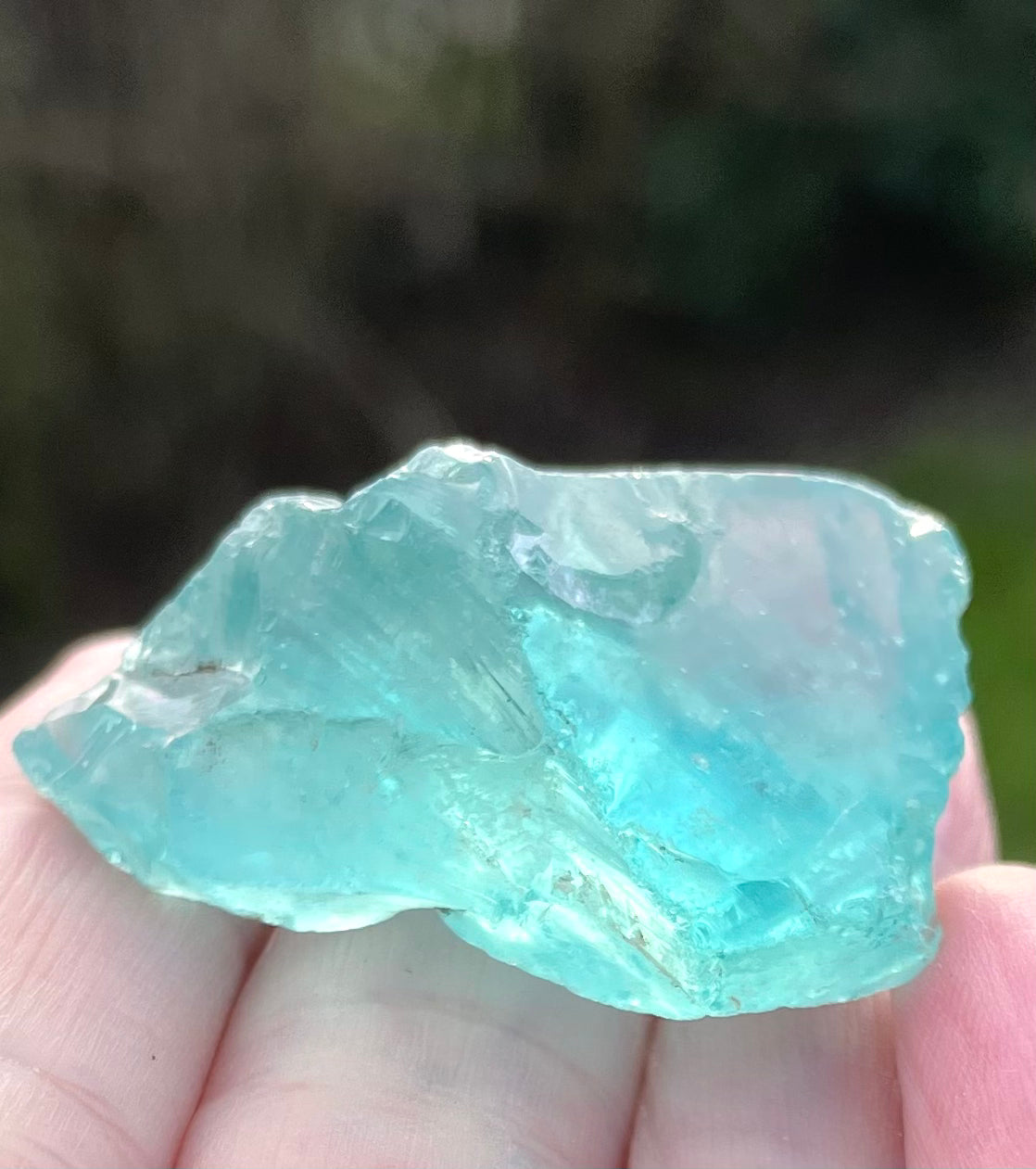 Rare Cristal bleu vert ETHERIUM ~ 20 g  | minéral Afrique ANDARA | R3