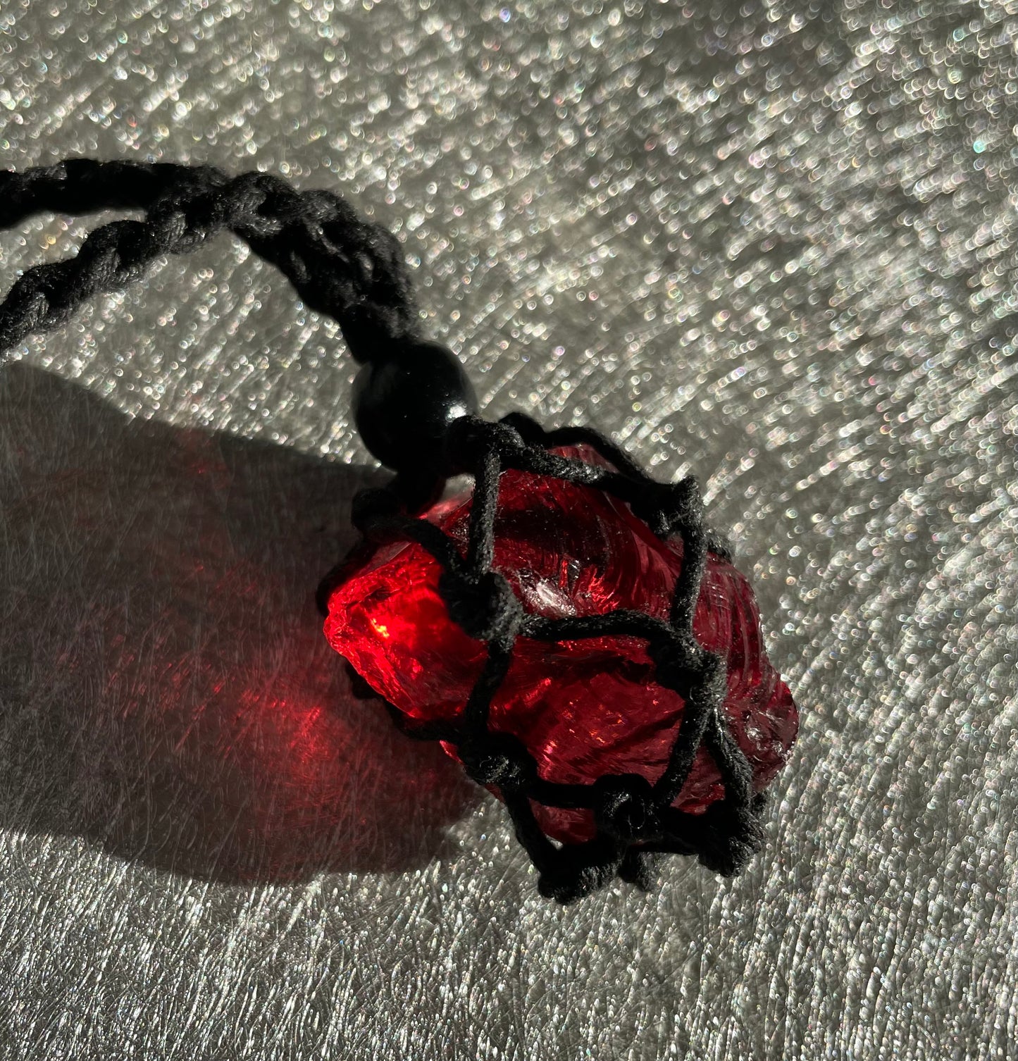 Pendentif d'intention : ANDARA | rose ambré  | 19 g