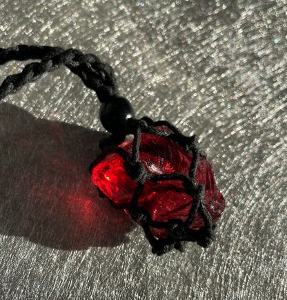 Pendentif d'intention : ANDARA | rose ambré  | 19 g