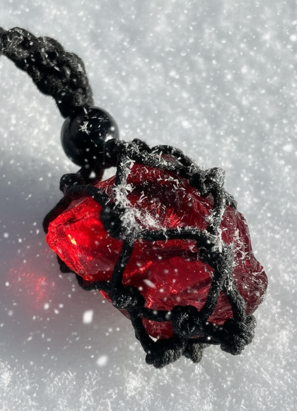 Pendentif d'intention : ANDARA | rose ambré  | 19 g