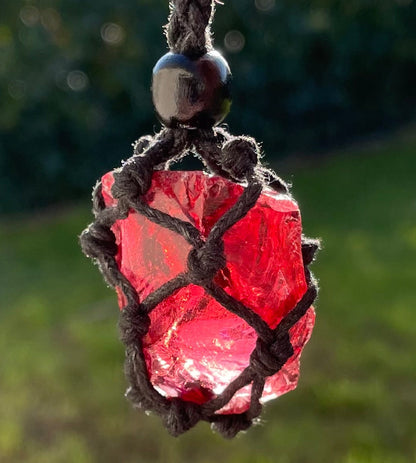 Pendentif d'intention : ANDARA | rose ambré  | 19 g