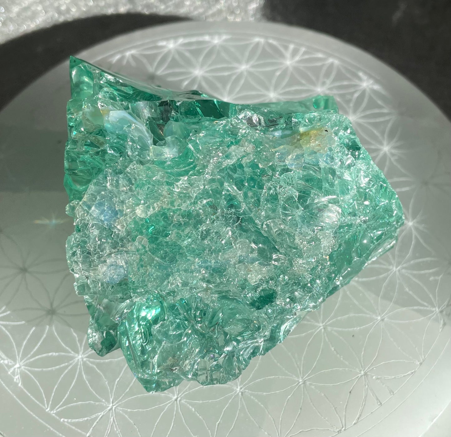 ANDARA Français Emeraude ésotérique | 253 g  / 777 cristal 5D