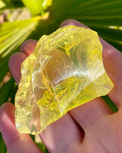 Rare ANDARA Français jaune électrique Rutilé ~ 79 g | French Crystal Andara