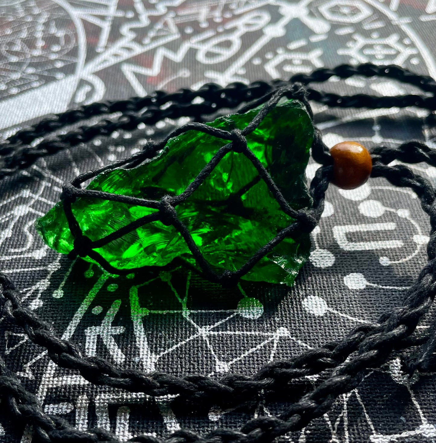 Pendentif ANDARA Dragon Vert 43 g / cristal 5D / 777 •