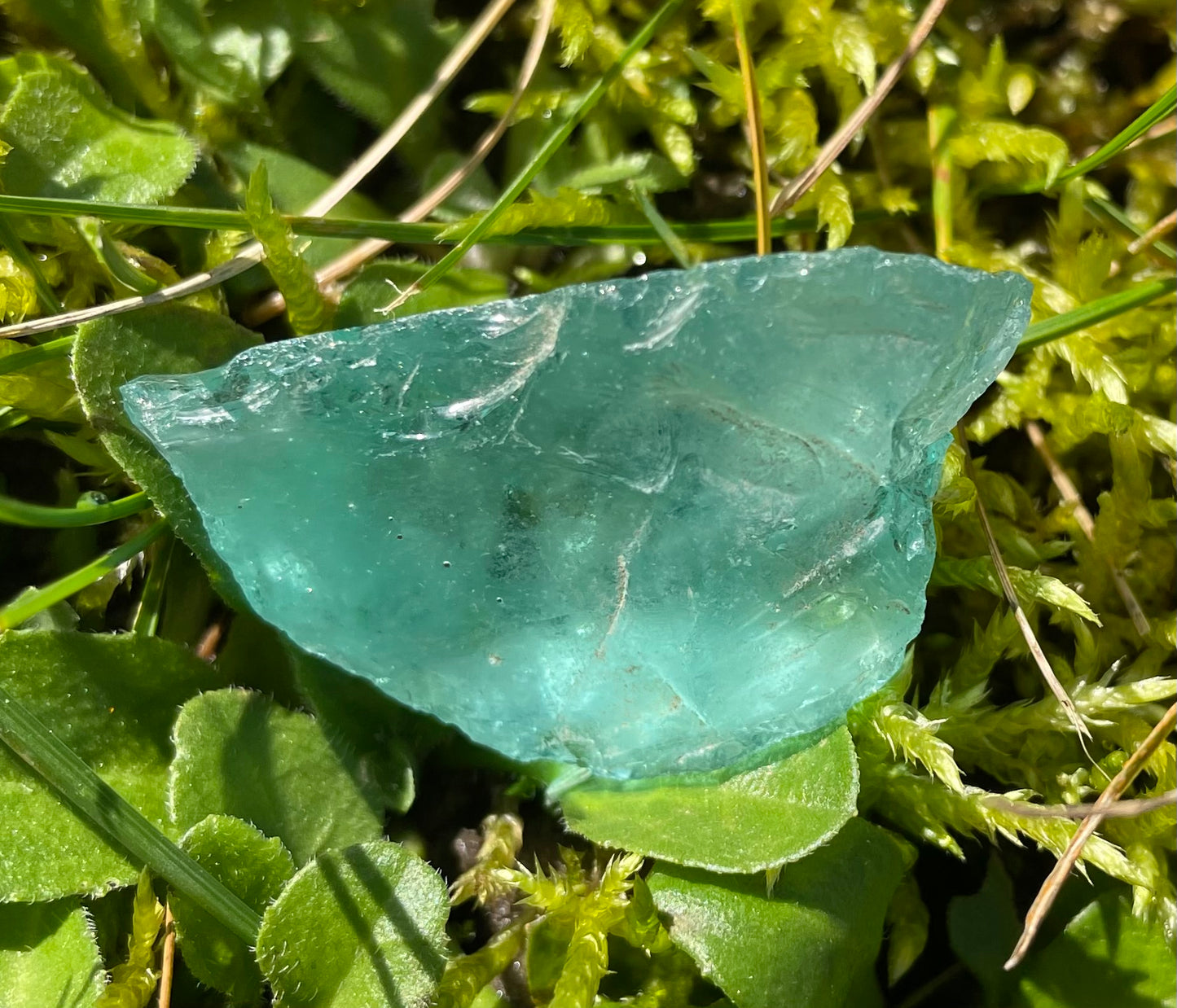 Rare Cristal bleu vert ETHERIUM ~ 21 g  | minéral Afrique ANDARA | A241