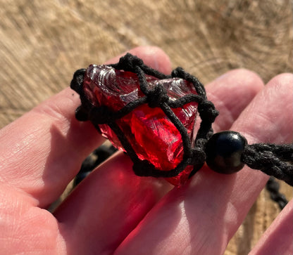 Pendentif d'intention : ANDARA | rose ambré  | 19 g