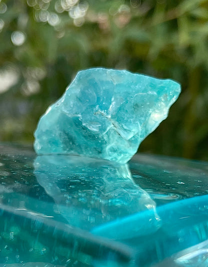 Rare Cristal bleu vert ETHERIUM ~ 20 g  | minéral Afrique ANDARA