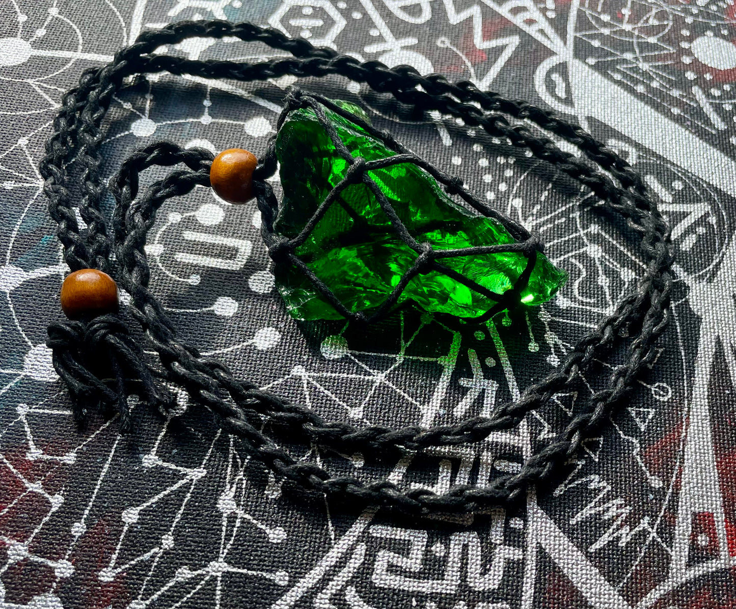 Pendentif ANDARA Dragon Vert 43 g / cristal 5D / 777 •