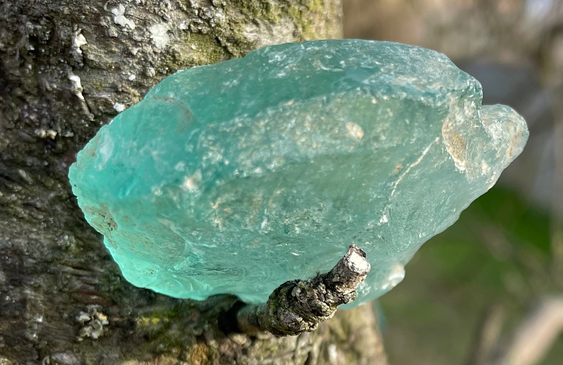 Rare Cristal bleu vert ETHERIUM ~ 28 g  | minéral Afrique ANDARA | R6