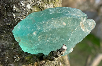 Rare Cristal bleu vert ETHERIUM ~ 28 g  | minéral Afrique ANDARA | R6