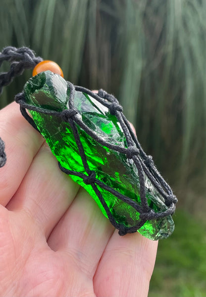 Pendentif ANDARA Dragon Vert 43 g / cristal 5D / 777 •