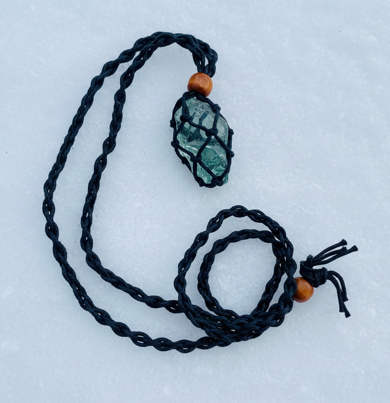 Pendentif d'intention : ANDARA | vert bleuté | 19 g
