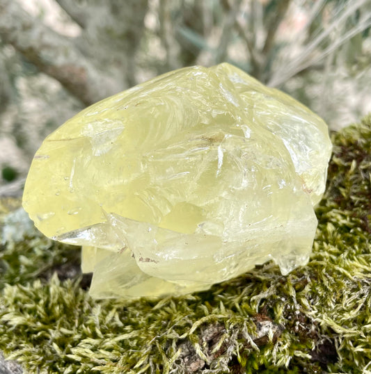 Rare ANDARA Français Elfique jaune ~ 294 g | French Crystal Andara 6D