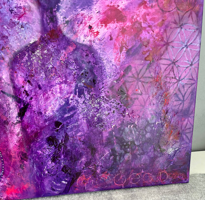 Soldier of Light Violet Flame | Peinture vibratoire | Art Énergétique | Eclesiah