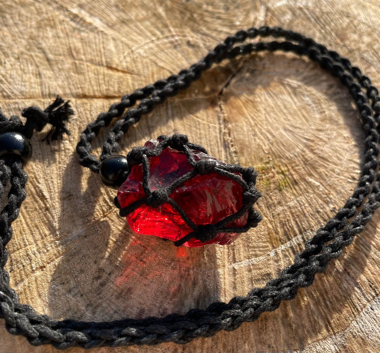 Pendentif d'intention : ANDARA | rose ambré  | 19 g