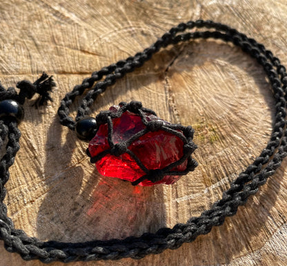 Pendentif d'intention : ANDARA | rose ambré  | 19 g