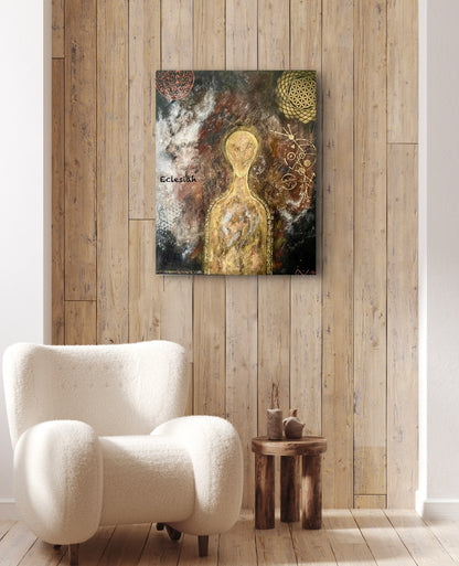 Gardien des Géométries d'or | Peinture vibratoire | Art Énergétique | Eclesiah