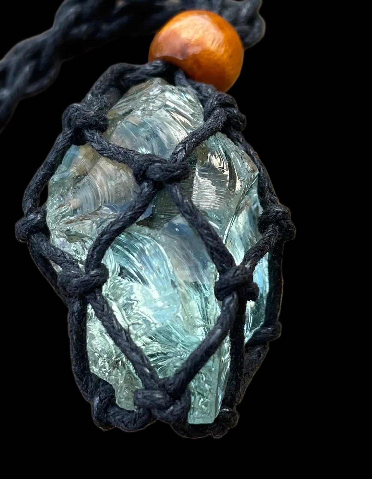 Pendentif d'intention : ANDARA | vert bleuté | 19 g