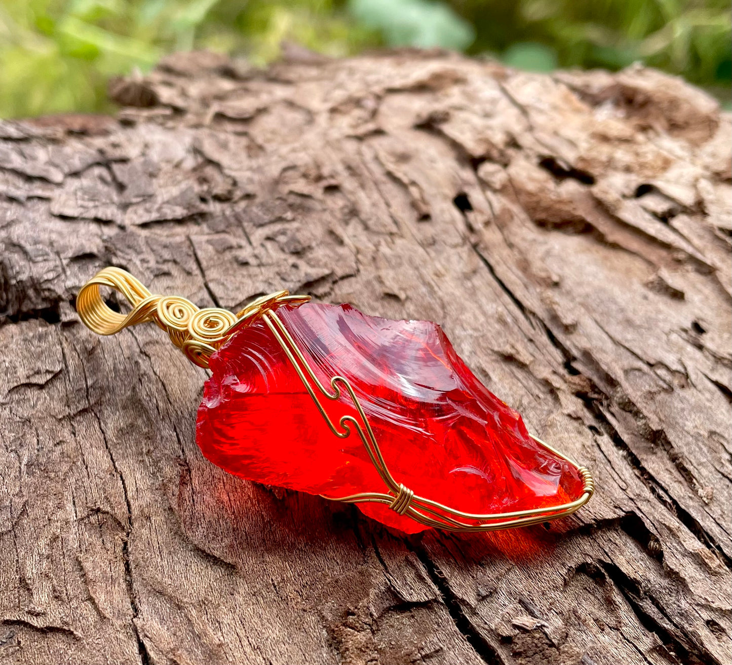 Pendentif ANDARA Feu Solaire 23 g | Cristal 5D / 777 •