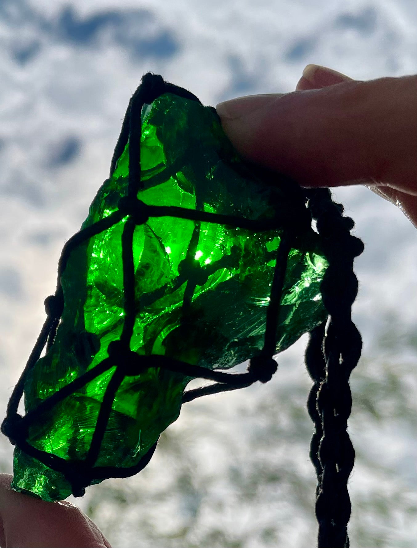 Pendentif ANDARA Dragon Vert 43 g / cristal 5D / 777 •