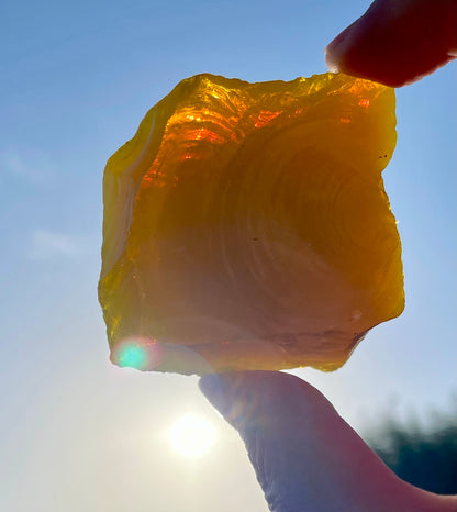 ANDARA Dragon jaune de la création| 87 g  / 777 cristal 5D •
