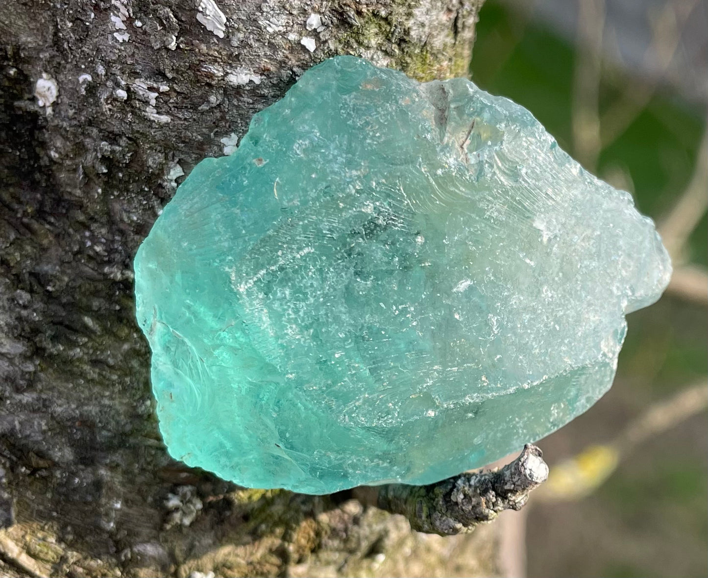 Rare Cristal bleu vert ETHERIUM ~ 28 g  | minéral Afrique ANDARA | R7