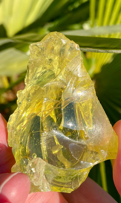 Rare ANDARA Français jaune électrique Rutilé ~ 79 g | French Crystal Andara