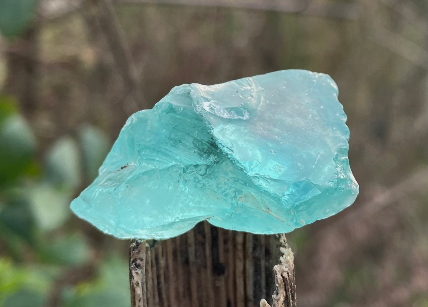 Rare Cristal bleu vert ETHERIUM ~ 20 g  | minéral Afrique ANDARA | R3