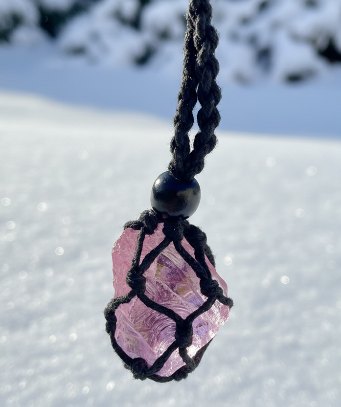 Pendentif d'intention : ANDARA | rose | 16 g