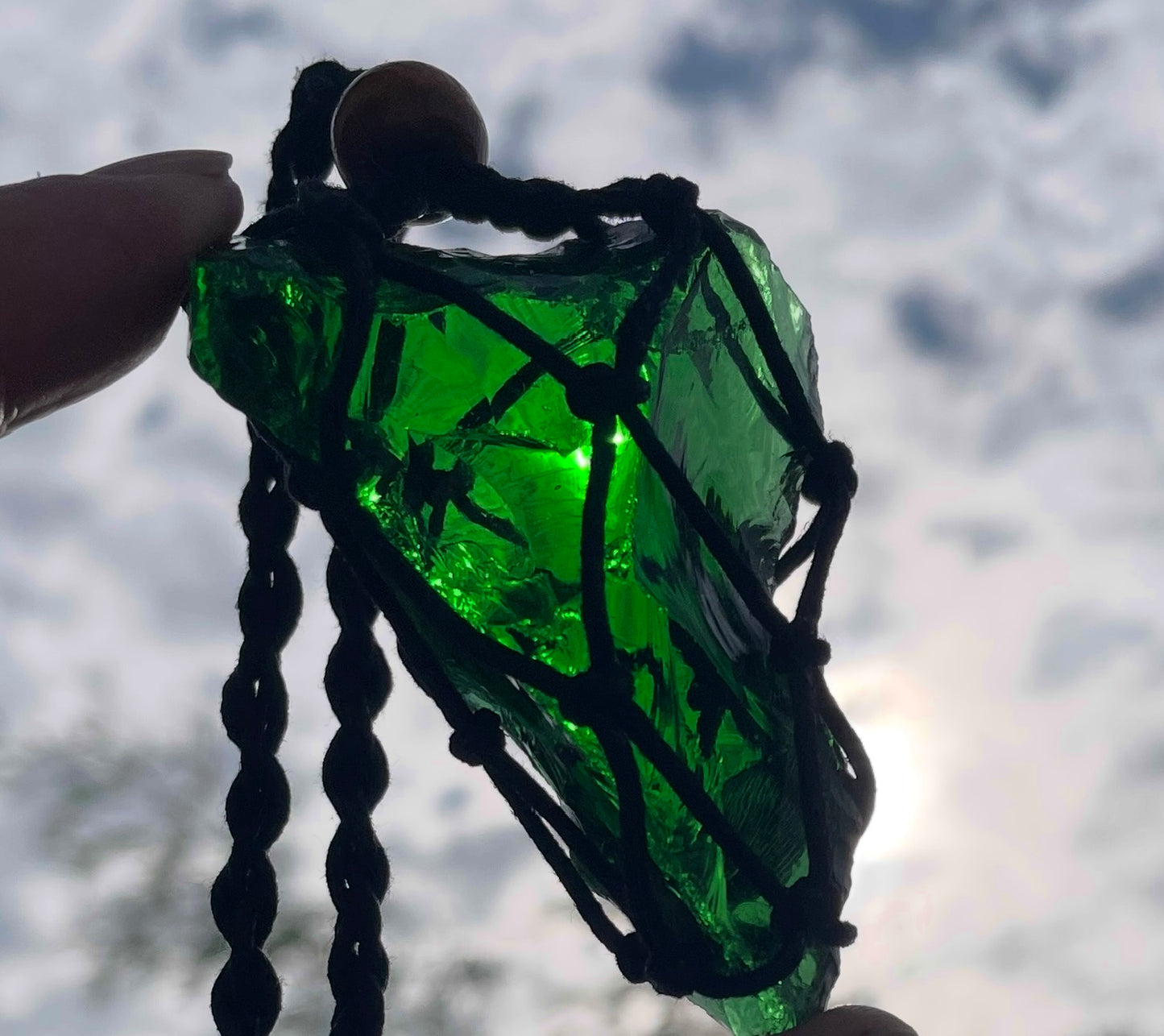 Pendentif ANDARA Dragon Vert 43 g / cristal 5D / 777 •