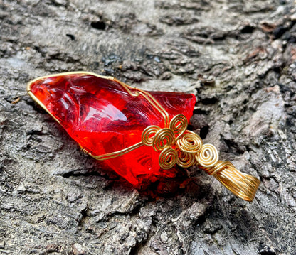 Pendentif ANDARA Feu Solaire 23 g | Cristal 5D / 777 •