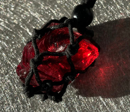 Pendentif d'intention : ANDARA | rose ambré  | 19 g