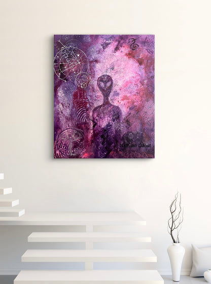 Le Messager du rayon violet | Peinture vibratoire
