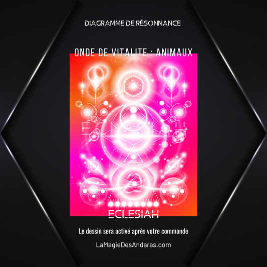 Onde de Vitalité pour l'animal / Dessin Agissant : diagramme de résonance 777