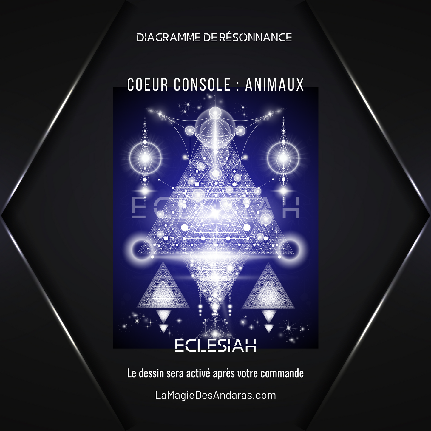 Coeur consolé pour l'animal / Dessin Agissant : diagramme de résonance 777