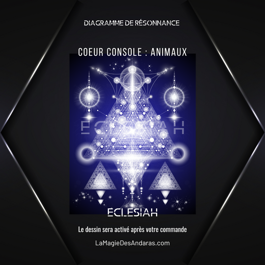 Coeur consolé pour l'animal / Dessin Agissant : diagramme de résonance 777