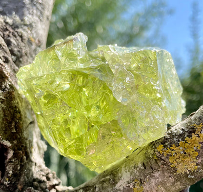Rare et puissant ANDARA Français Electric Green ~ 246 g | French Crystal Andara 6D