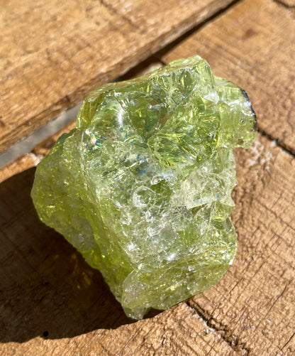 Rare et puissant ANDARA Français Electric Green ~ 246 g | French Crystal Andara 6D