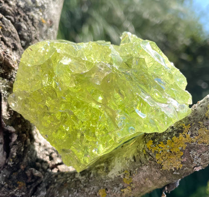 Rare et puissant ANDARA Français Electric Green ~ 246 g | French Crystal Andara 6D