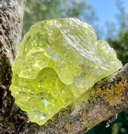 Rare et puissant ANDARA Français Electric Green ~ 246 g | French Crystal Andara 6D