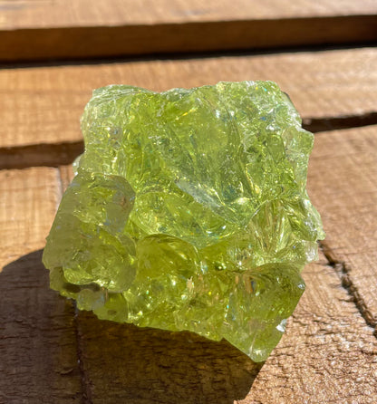 Rare et puissant ANDARA Français Electric Green ~ 246 g | French Crystal Andara 6D