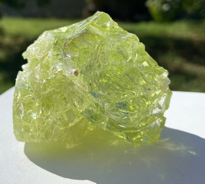 Rare et puissant ANDARA Français Electric Green ~ 246 g | French Crystal Andara 6D