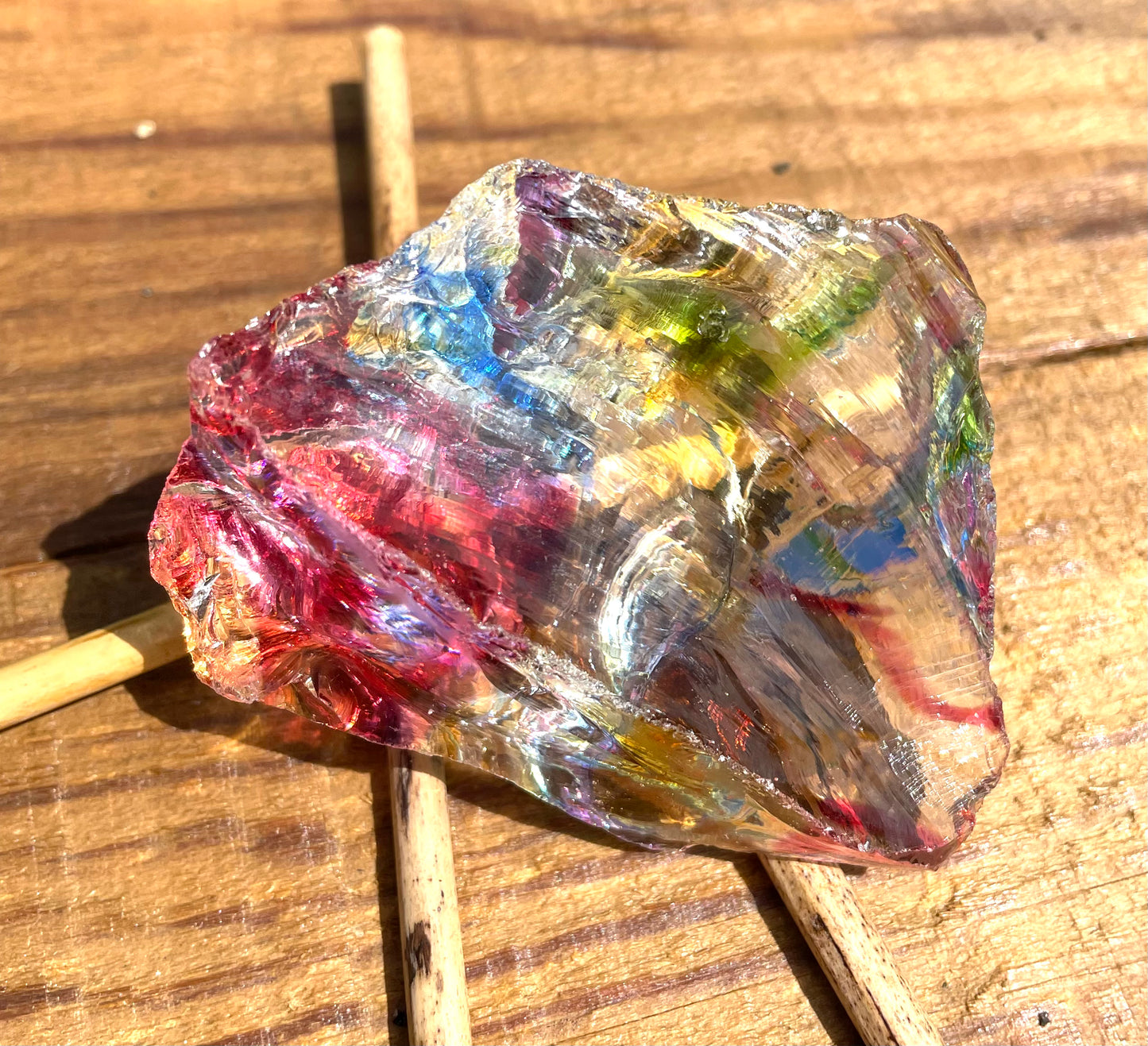 ANDARA• clear Rainbow Oracle 168 g ~ pierres andaras