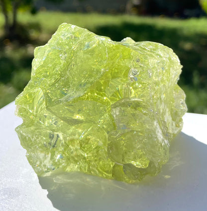 Rare et puissant ANDARA Français Electric Green ~ 246 g | French Crystal Andara 6D