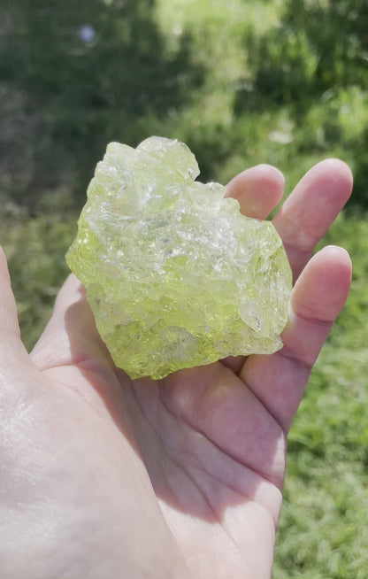 Rare et puissant ANDARA Français Electric Green ~ 246 g | French Crystal Andara 6D