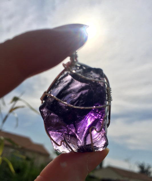 Pendentif ANDARA Flamme Violette Saint Germain 23 g